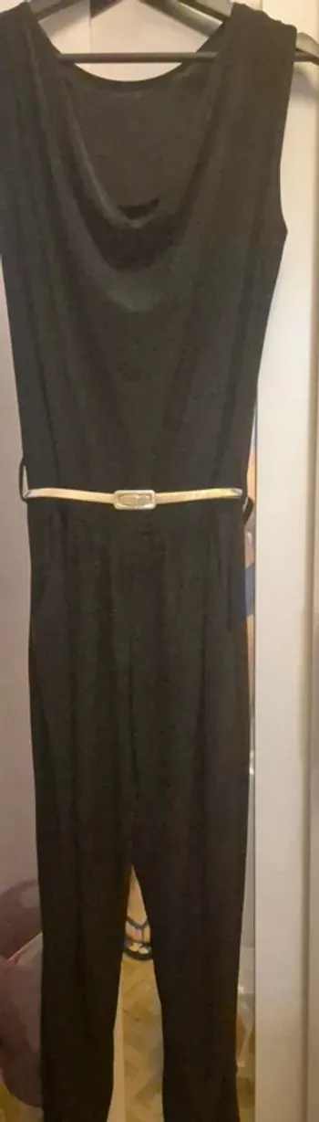 Combinaison noire drapée made in Italy taille unique