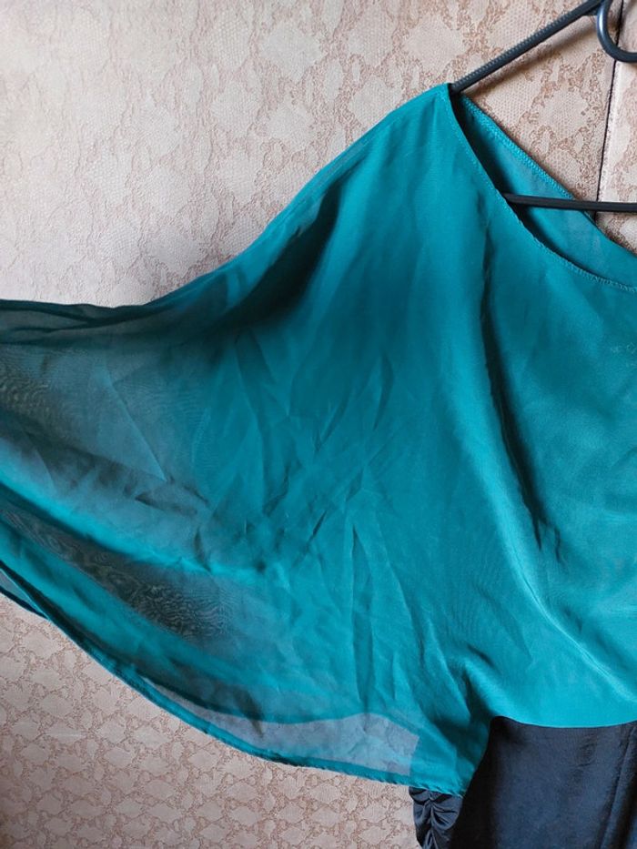 Robe plissée verte noire 42 no excuse - photo numéro 4