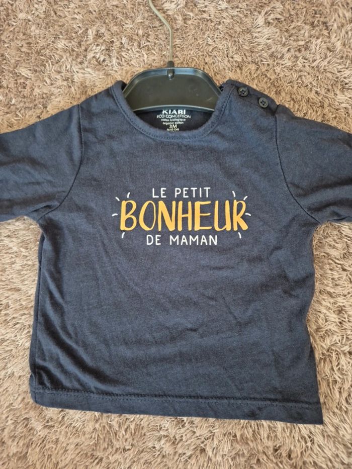 T shirt manches longues kiabi 3 mois - photo numéro 2