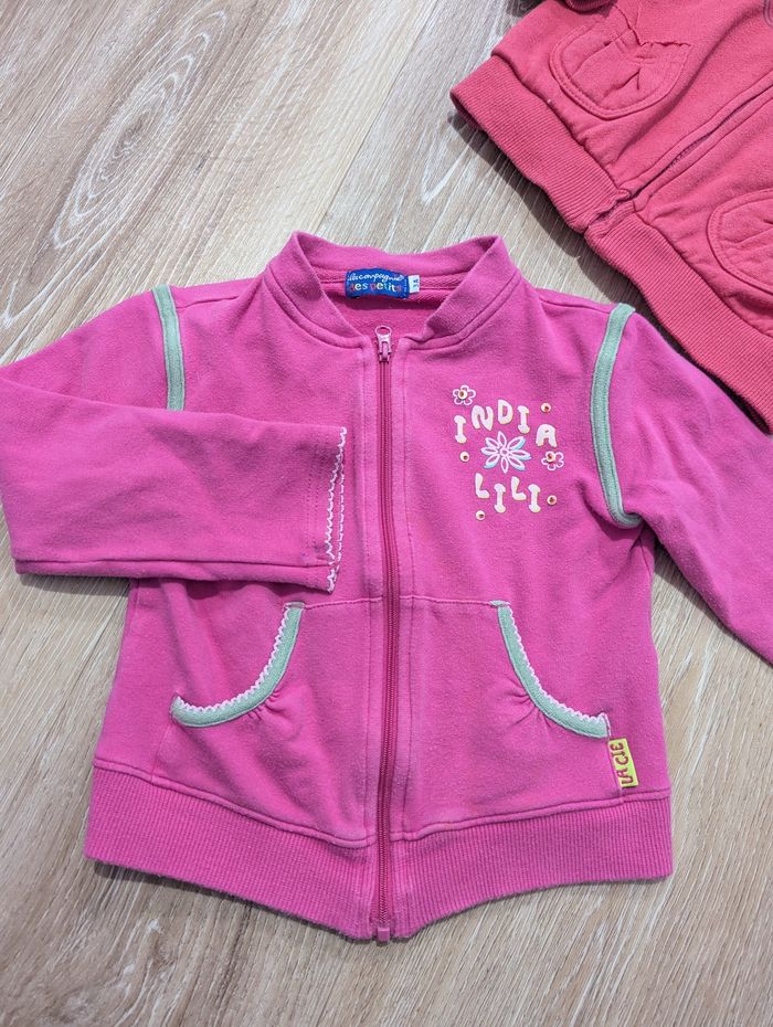 Lot 2 sweat gilets rose 3 ans bébé - photo numéro 2