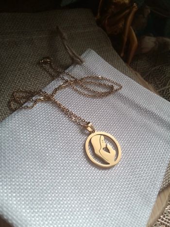 Collier médaillon vierge Marie