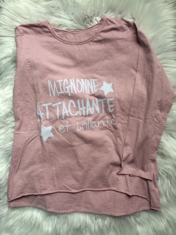 Sweat-shirt fille 10 ans rose neuf