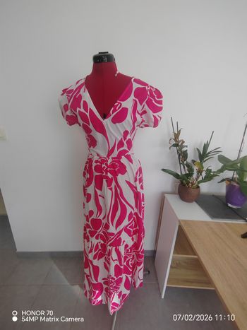 Robe longue dos nu en coton 