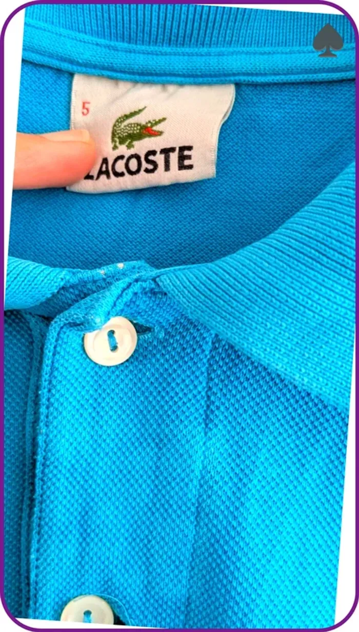 Polo homme Lacoste vintage L - photo numéro 3