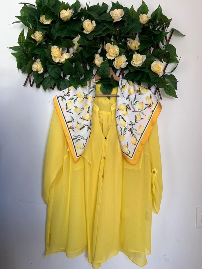 chemisier , blouse fluide boutonné 💛🌻