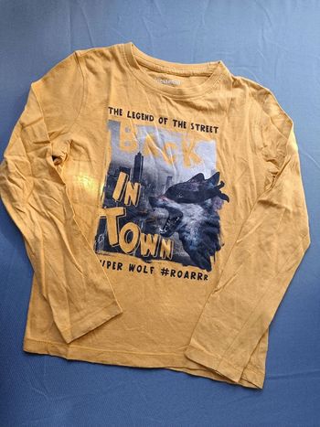 T-shirt ML jaune moutarde 🎮 Taille 8 ans