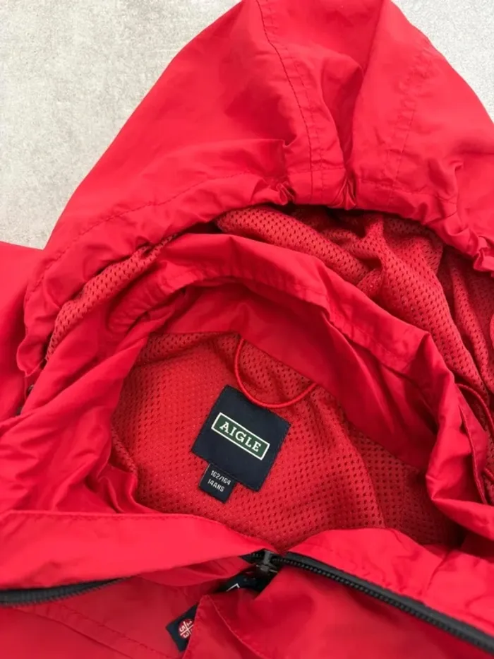 Veste de pluie Aigle femme S ou enfant 14 ans rouge en parfait état - photo numéro 8