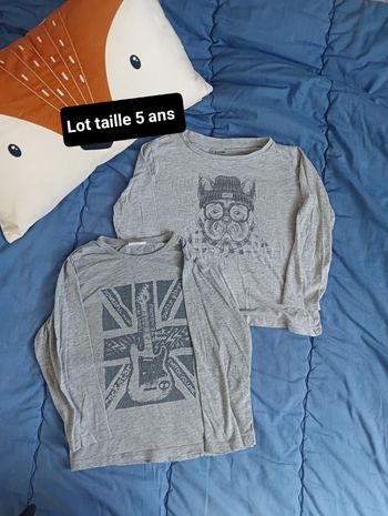 Lot hauts 5ans garçon Kiabi 