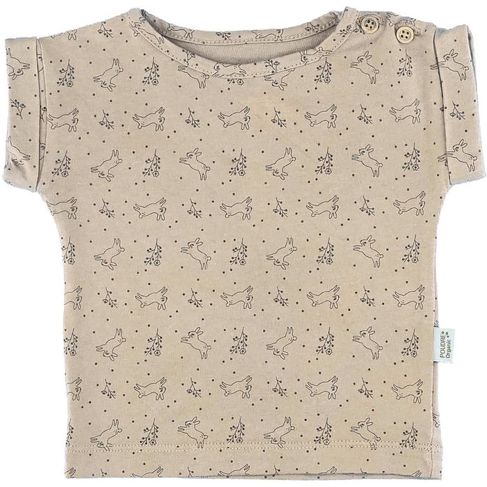 T-Shirt à manches courtes 6 mois en coton bio Poudre Organic
