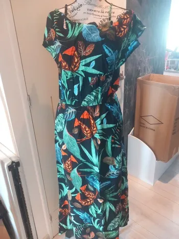 Robe longue été tropicale M
