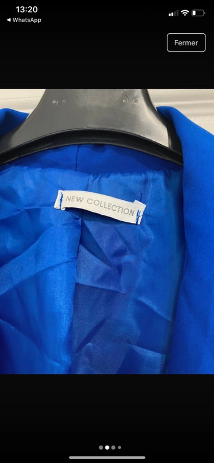 Taille unique veste tailleur blazer bleu - photo numéro 2