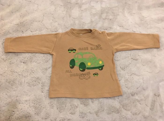 Lot de 3 t-shirt manche longues - 9 mois - photo numéro 2