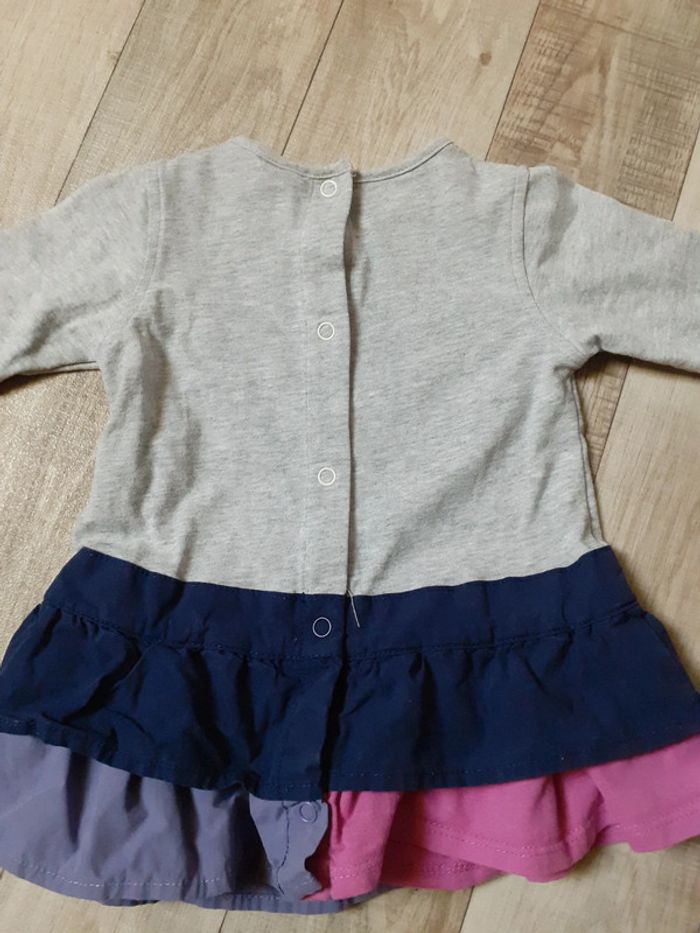 Tunique et legging fille grise et violette 6 mois neuve - photo numéro 10