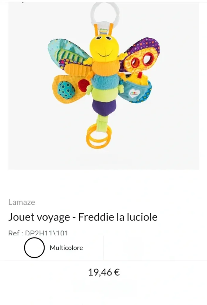 Grande peluche pieuvre musiciale + pieuvre d'activités + hochet Freddie la Luciole - photo numéro 4