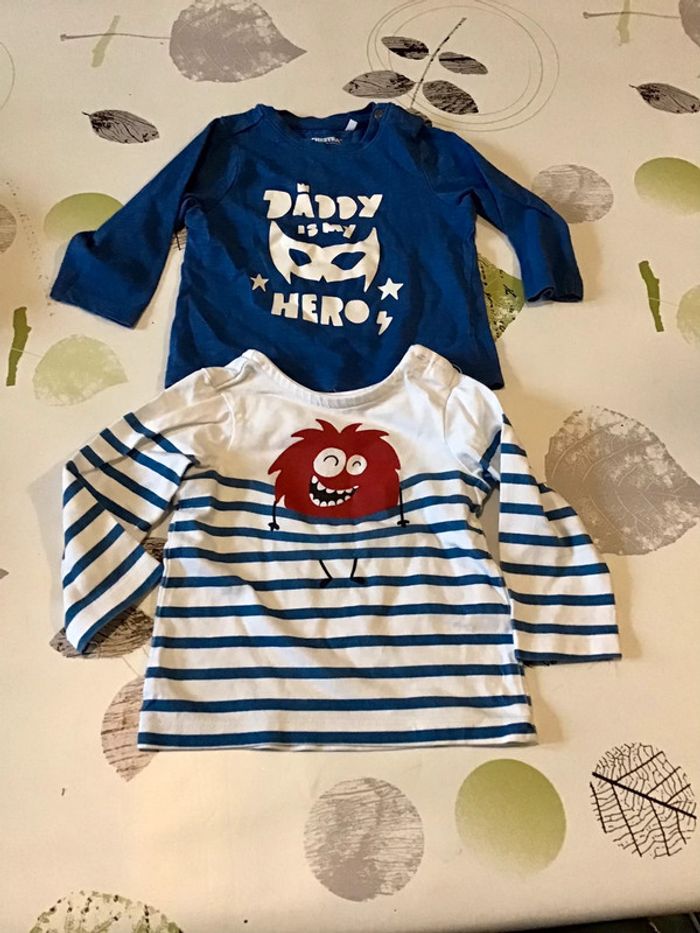 2 T Shirt manche longue taille 12 mois Orchestra