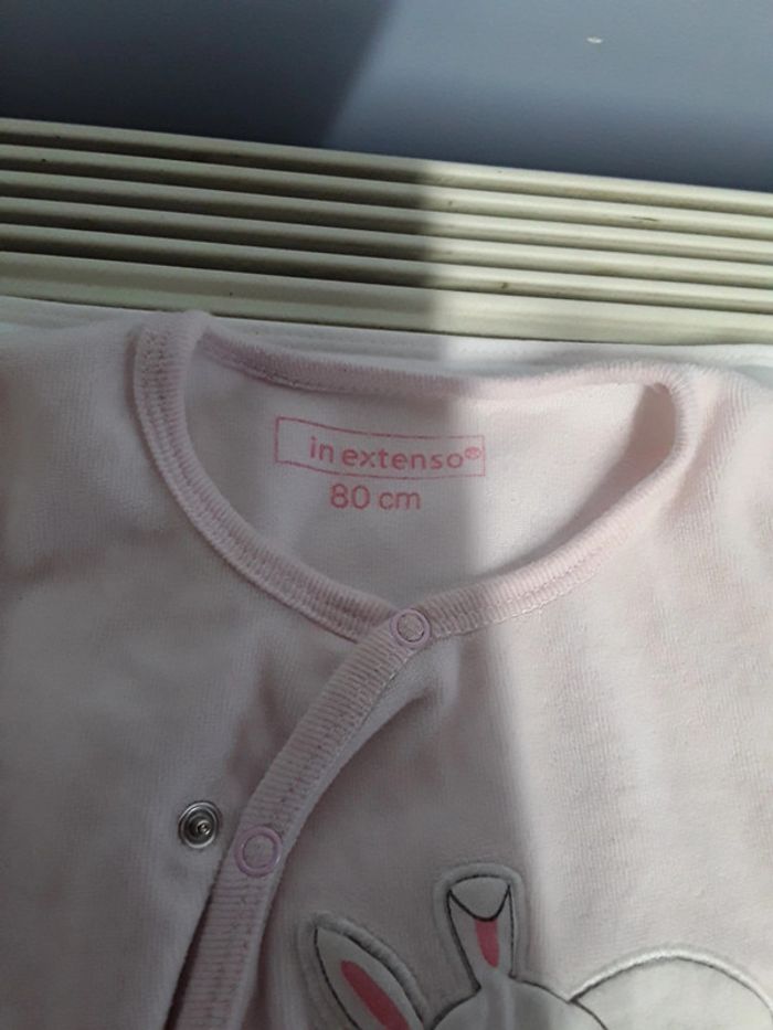 Pyjama bébé fille rose 80 cm - 12 / 18 mois - photo numéro 2