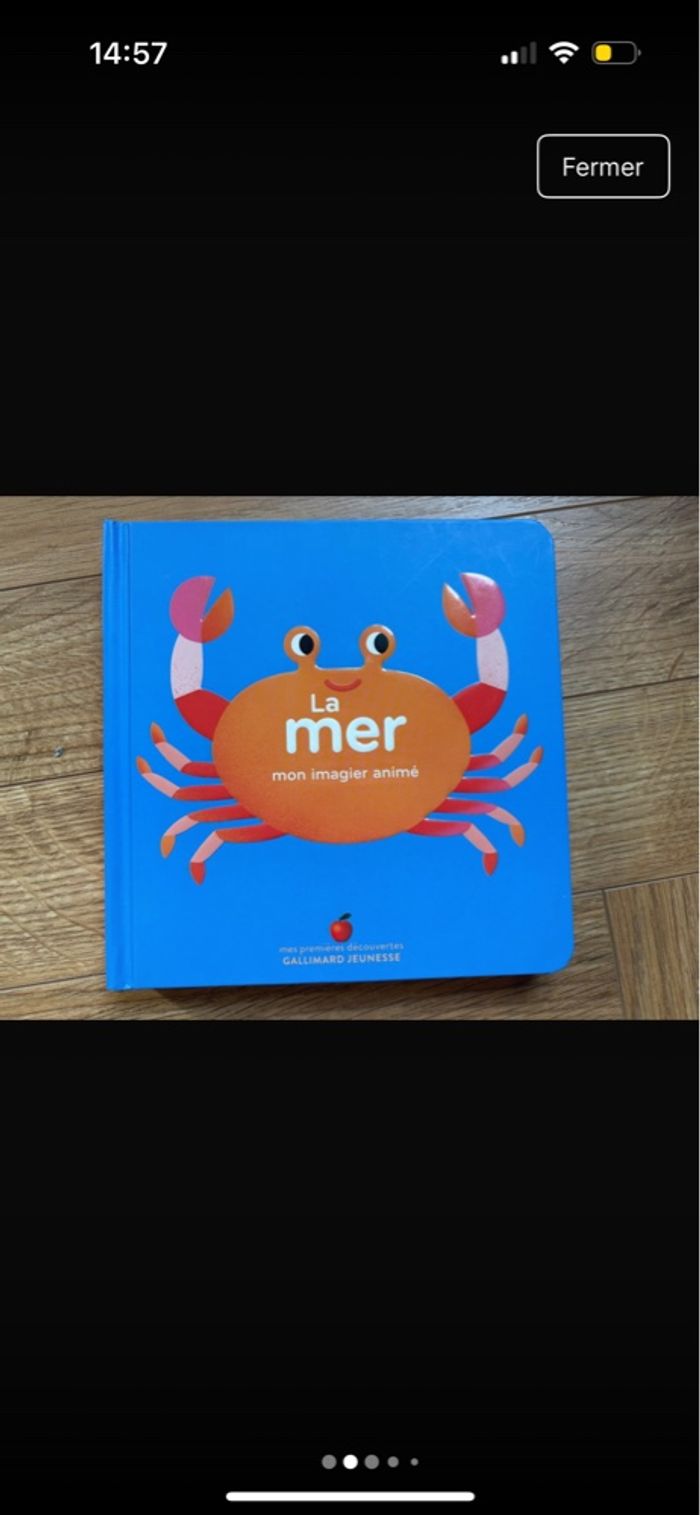 Livre imagier volets ouvrir enfant La mer Gallimard