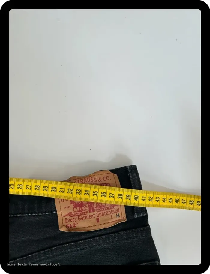 Jean Levi's Femme Noir | Slim Fit Tapered Leg | Taille W28 FR38 | Très Bon État | BP71 - photo numéro 10