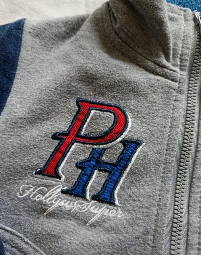 Veste zippée grise et bleue - photo numéro 4