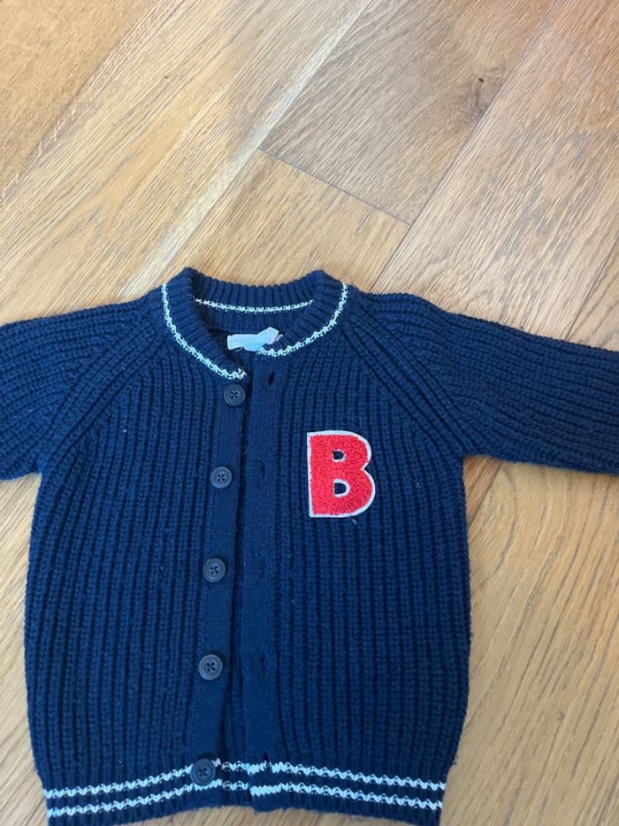 Gilet laine bleu marine - photo numéro 2