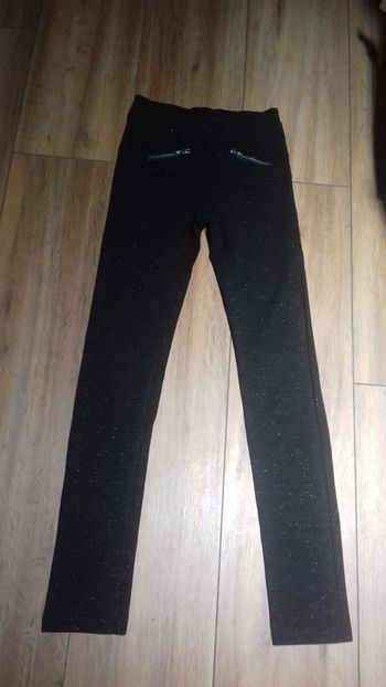 Pantalon noir brillant avec elasthane 11 12ans