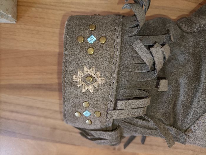 Magnifique bottines fourrées ethnique cuir marron creeks 25 - photo numéro 4