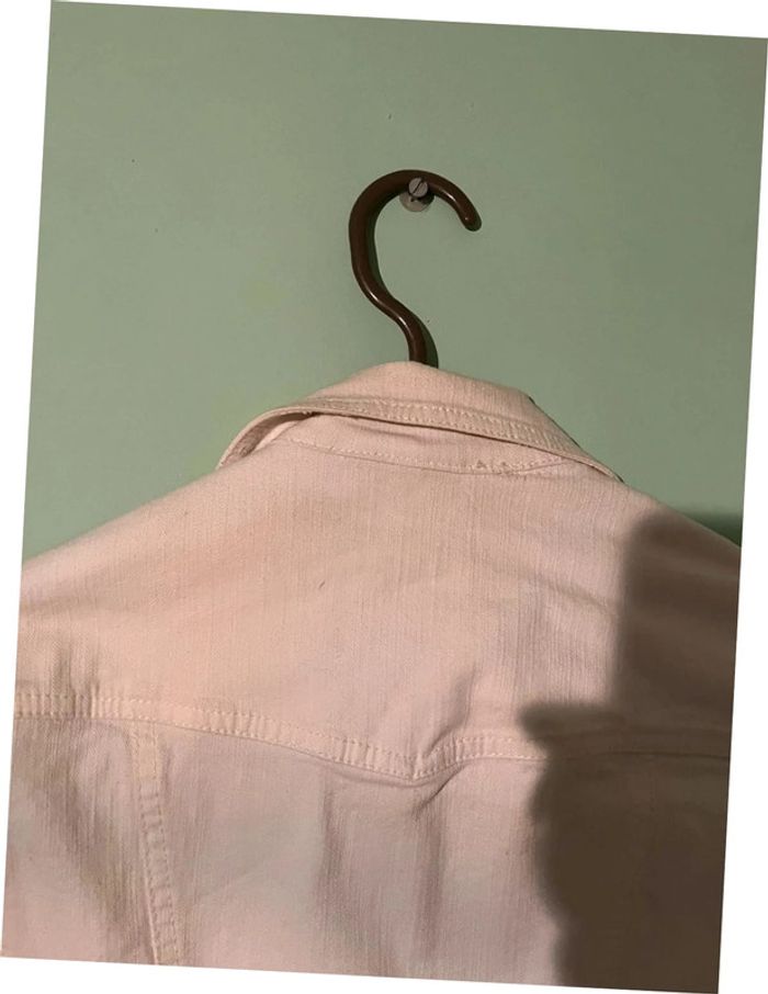 Veste en jean blanc OCCAZ Taille 36 / S - photo numéro 4