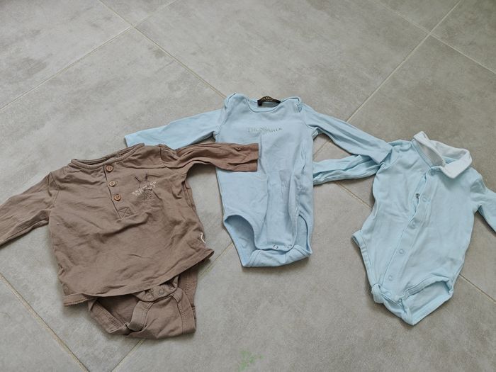 Lot de 3 bodies hiver bébé garçon 3 mois - photo numéro 1