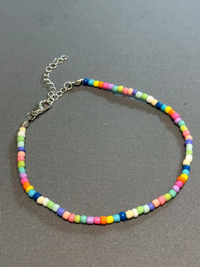 Bracelet de cheville en perles de rocaille