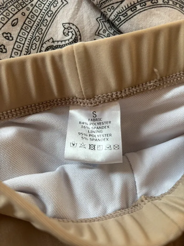 Burkini beige taille S + turban neuf - photo numéro 6