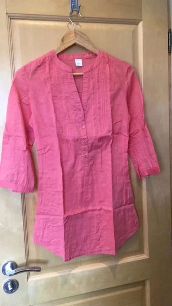 Tunique Camaïeu corail en coton taille 34