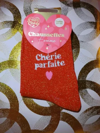 Chaussette à paillettes message