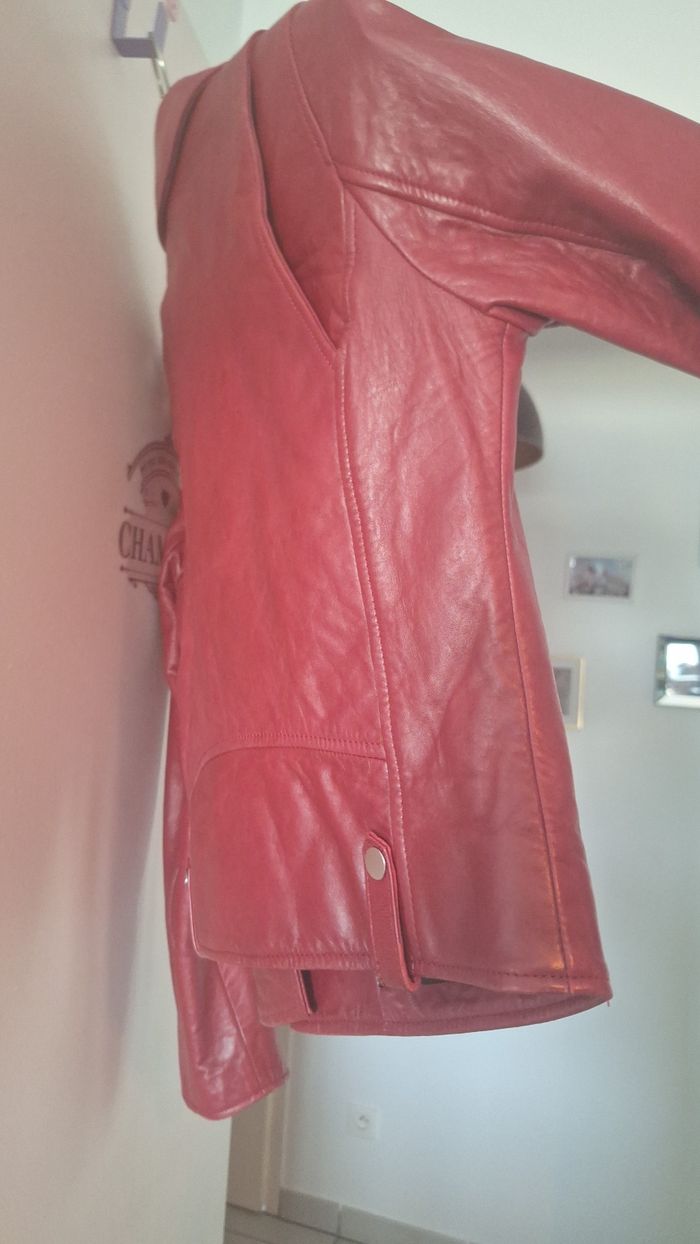 Perfecto cuir véritable Naf Naf - photo numéro 4