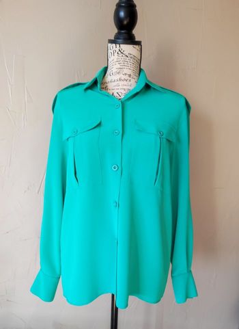 Chemise fluide couleur émeraude taille 36 L'envol