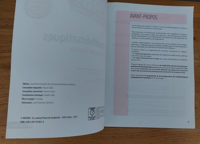 Mathématiques épreuves écrites - Nathan - photo numéro 3