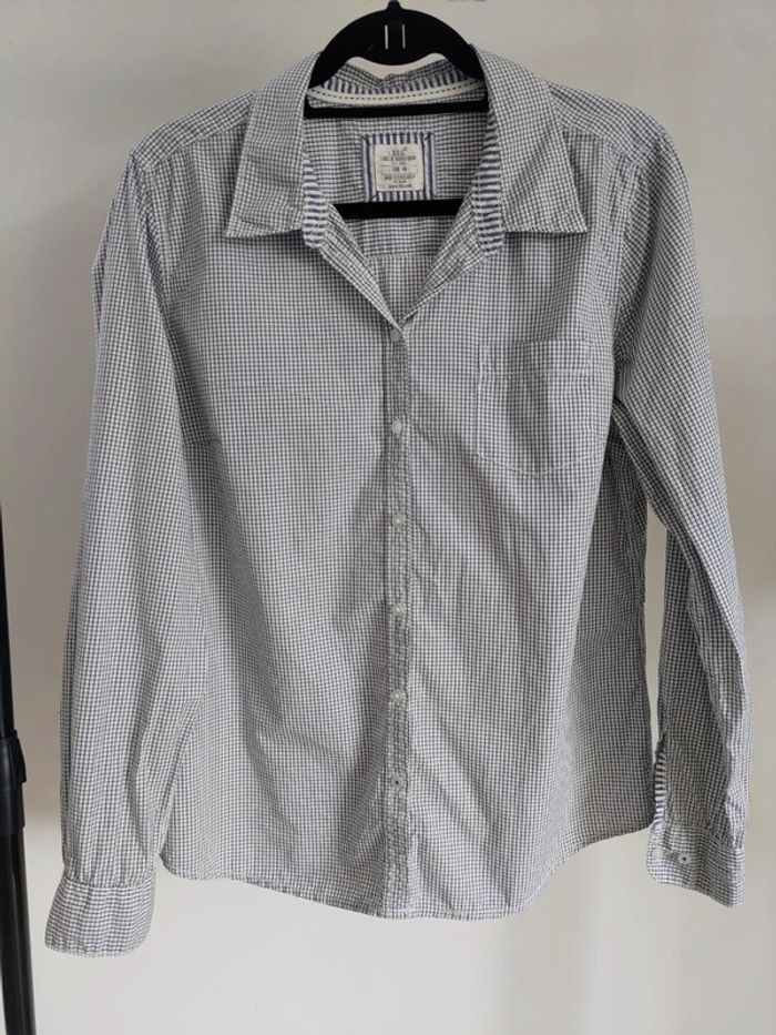 H&M chemise blanc et marine 46 - photo numéro 2