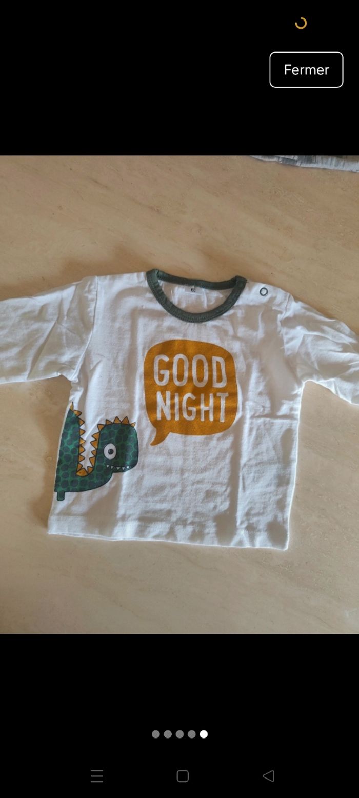 Lot de vêtements garçon 6 mois tshirts ensemble avec short kiabi - photo numéro 10