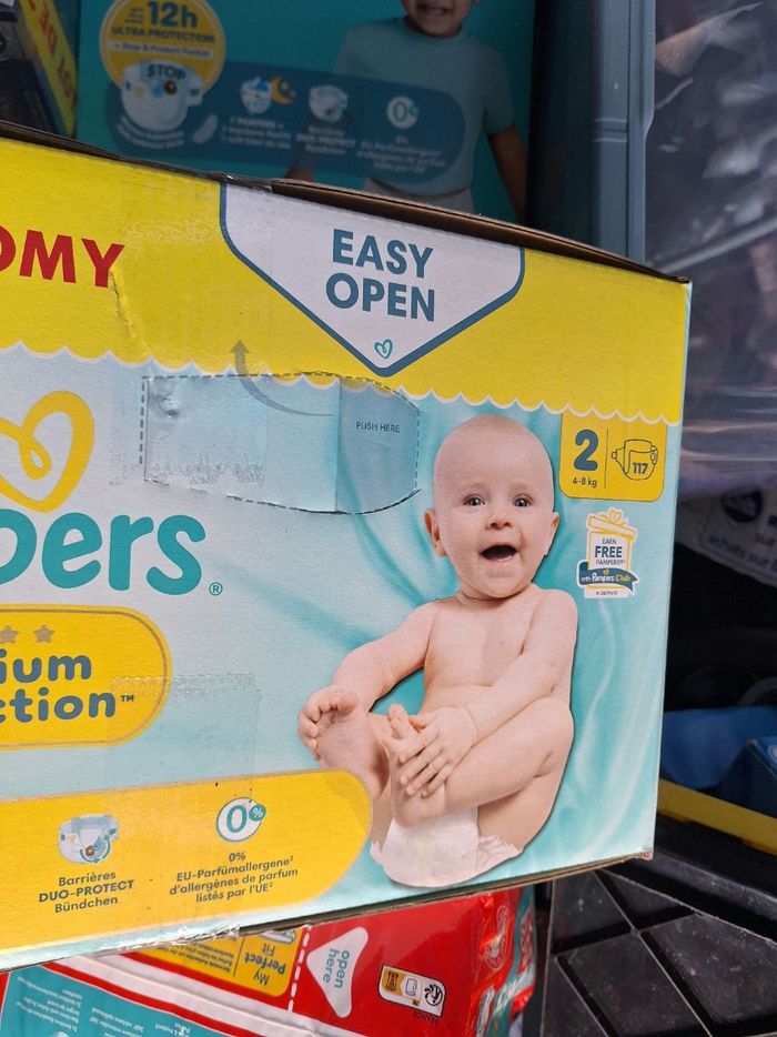 Carton pampers prenium t2