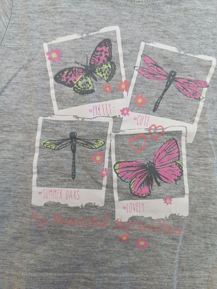 🔸Young Dimension T-shirt MC gris – 12 mois fille 🔸 - photo numéro 2