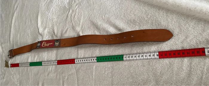 Ceinture Chevignon vintage en cuir marron taille 70 - photo numéro 10