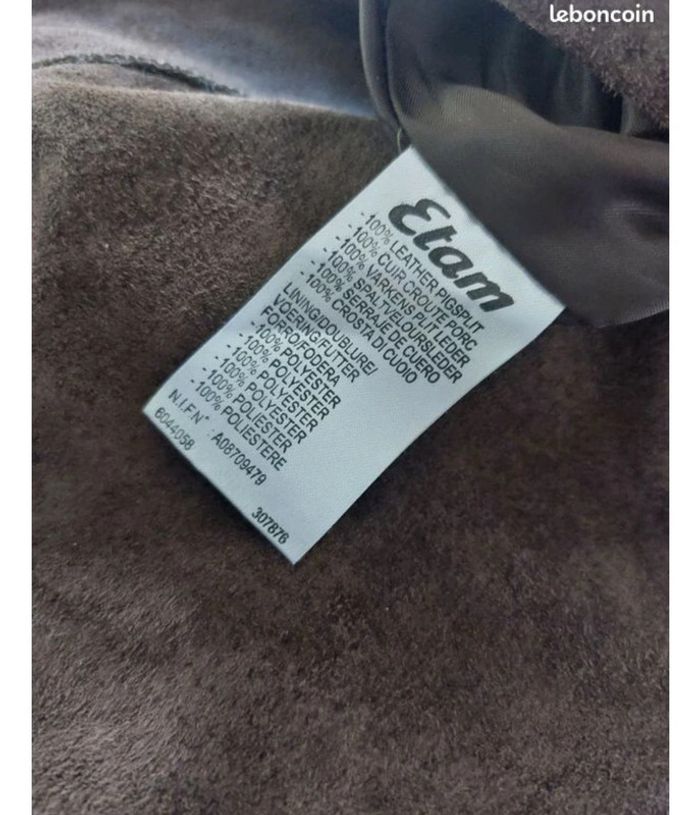 Ensemble jupe/veste cuir marron - photo numéro 6