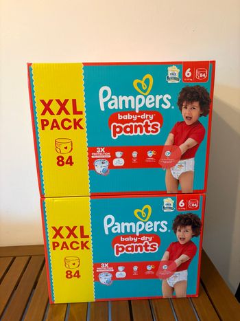 Lot de 2 packs XXL 84 (soit 168) Pampers Baby Dry Pants T6 (13-19 kg)