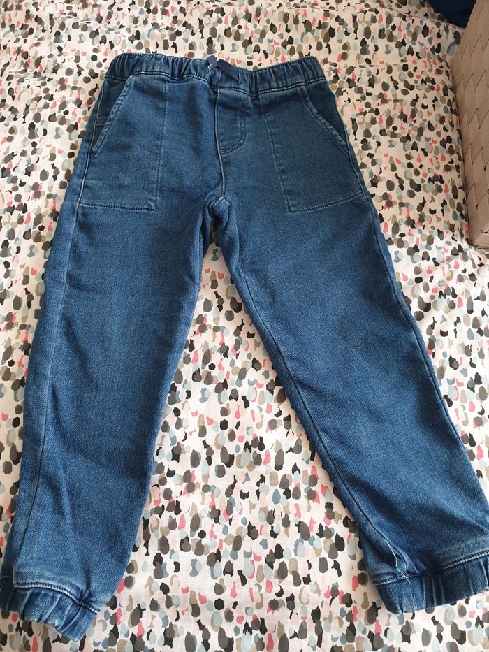 Jeans épais souple taille élastique tex 4 ans - photo numéro 2