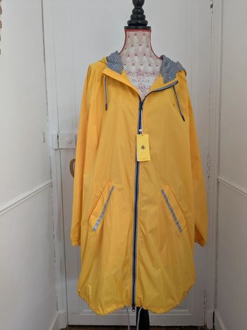 Coupe vent long jaune idéal pluie