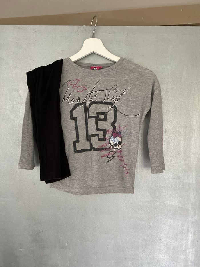 Pyjama Monster High gris et noir taille 5 - 6 ans
