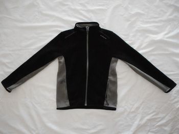 Veste polaire noire et grise - Quechua - 8 ans