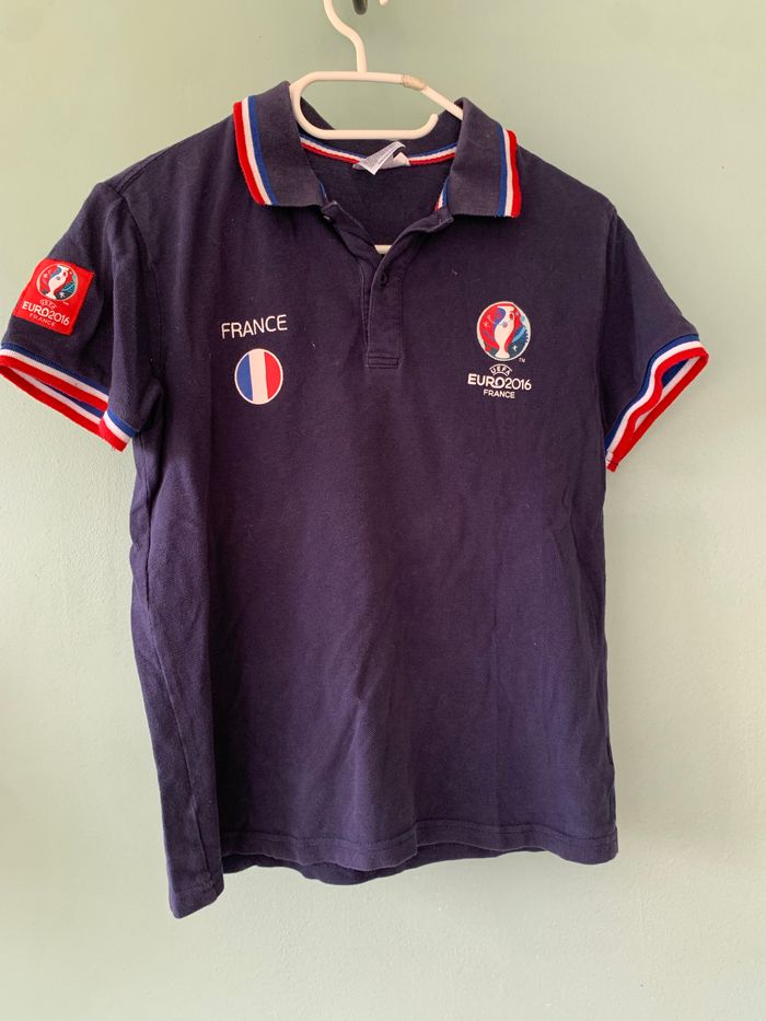 Polo garçon 14 ans bleu de l’euro 2016