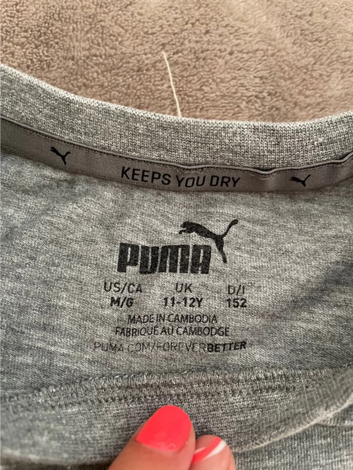 T-shirt Puma gris 12 ans - photo numéro 2