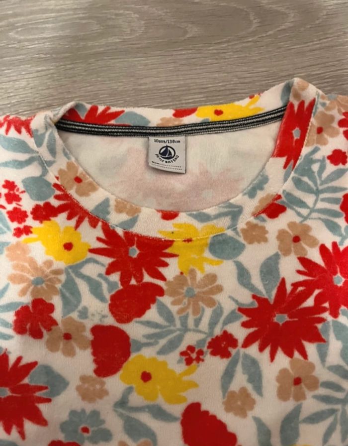 Haut Petit Bateau fille 10 ans – jolies couleurs, effet éponge - photo numéro 2