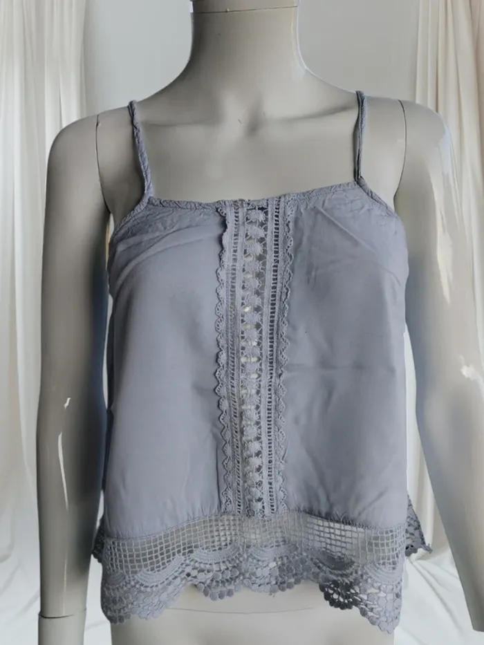 Débardeur Bleu Gris, T.S/M